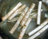 A picture of step 1 of Pounded Burdock Root (Marinated in Sesame Seed Vinegar).