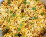 A picture of step 6 of Chicken Biryani 😋😋.
