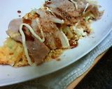 A picture of step 3 of For Lunch! Bean Sprout Omelet Topped with Pork Belly.