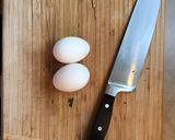 A picture of step 2 of La-di-da duck egg & wild garlic omelette.