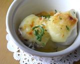 A picture of step 6 of Piping Hot Taro Root Baked in Cheese.