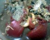 A picture of step 19 of Bacon Wrapped, Broccoli & Artichoke Stuffed Steak, Homemade Bread Pockets w Savory Mushroom Tomato Paste Gravy.