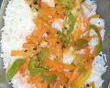 A picture of step 6 of Bar b q rice.