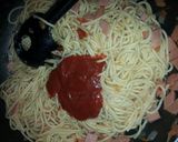 Foto del paso 5 de la receta: Spaghetti con queso y jamón.