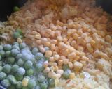A picture of step 2 of Mandys cod and rice.