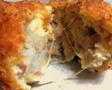 A picture of step 4 of Creamy and Starchy Taro Root Croquettes with Ham and Cheese.