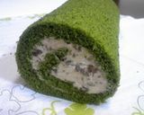 A picture of step 20 of Moist Fluffy Green Tea Chiffon Swiss Roll.