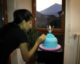 Foto del paso 6 de la receta: Pastel de princesa Elsa - Frozen