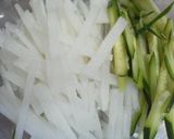 A picture of step 1 of Japanese-style Salad with Daikon Radish and Tuna.