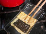 Japanese seaweed tamagoyaki - rolled omelette