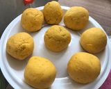 Hình bước làm 2 của món Bánh bí đỏ tẩm yến mạch