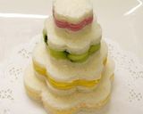 A picture of step 3 of Christmas Tree Sandwiches.