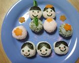 A picture of step 8 of Children Love These! Decorative Hina Doll Temarizushi.