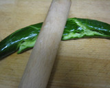 A picture of step 1 of Pounded and Rubbed Cucumbers.
