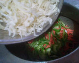 A picture of step 2 of Spring Rolls.🌈🌈🌺 .