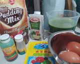 Foto langkah ke 1 dari resep Puding Pandan Lumut Tiramisu.
