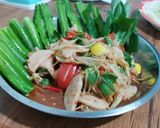 รูปขั้นตอนการทำที่ 3 ของ ส้มตำปลาร้าหมูยอ