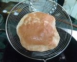 A picture of step 5 of Sama rice,wheat atta ki poori with white matar.
