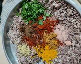 A picture of step 3 of Rajma tikki chaat.