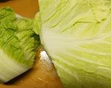 A picture of step 1 of Chinese-style Napa Cabbage Rolls.