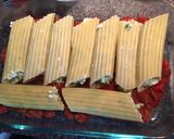 A picture of step 7 of Italian Sausage & Broccoli Manicotti.