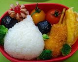 A picture of step 6 of Pokémon Pancham Character Bento.