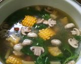 Foto langkah ke 3 dari resep 10.Sayur bayam kaldu jamur.