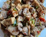 A picture of step 5 of Tokwat Baboy (Tofu and Pork).