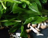 A picture of step 2 of Ramps and Mushroom Consommé Butter Stir-fry.