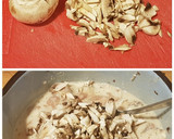 Foto del paso 6 de la receta: Tempurburguesa de pollo, champiñones y mozzarella con guarnición