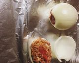 A picture of step 2 of Stuffed Onion Bombs.