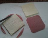 A picture of step 2 of Ladybirds Ghost Sandwiches.