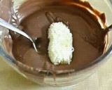 A picture of step 4 of Bounty bars with just 4 ingredients.
