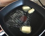 A picture of step 5 of Brined Pork Chops with Hasselback Potatoes, tender, buttery Asparagus and sharp Hollandaise Sauce.