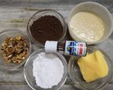 A picture of step 1 of Chocolate walnut fudge.