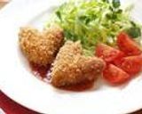 A picture of step 4 of Heart-Shaped Bite-Sized Tonkatsu.