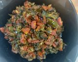 A picture of step 3 of Fenugreek leaves with carrot 🥕.
