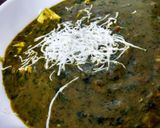 A picture of step 3 of Palak paneer.