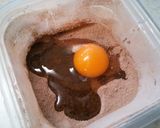 A picture of step 2 of Speedy Chocolate Cake in the Microwave with Pancake Mix.