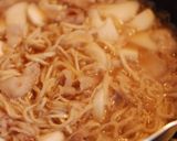 A picture of step 4 of Simmered Kiriboshi Daikon & Pork Belly with Ginger and Taro Root.