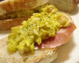 A picture of step 10 of Egg Salad Sandwich with Avocado and Shrimp.