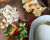 Foto langkah ke 1 dari resep Sayur Tahu Santan Pedas ala Desa.