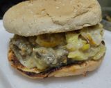 Foto del paso 11 de la receta: Sándwich🥙de berenjena,🍆calabacín y queso🧀crema🥯