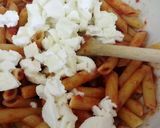 A picture of step 3 of Pasta sorrentina con salame sorrentina pasta with salame.