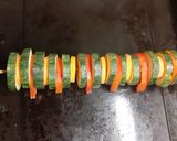 A picture of step 5 of Zuchhini caterpillar roast.