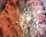 A picture of step 2 of Greek inspired Kofta.