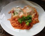 Foto del paso 6 de la receta: Mini pizzetas de pollo a la salsa rosa 🩷