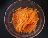 A picture of step 2 of For Bentos! Easy Microwaved Carrots and Tarako.