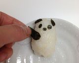 A picture of step 4 of Easy Panda Onigiri (Rice Balls) Character Bento.