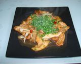 A picture of step 6 of Pork Roast and Green Onion Sweet and Spicy Stir-Fry! Great with Beer.